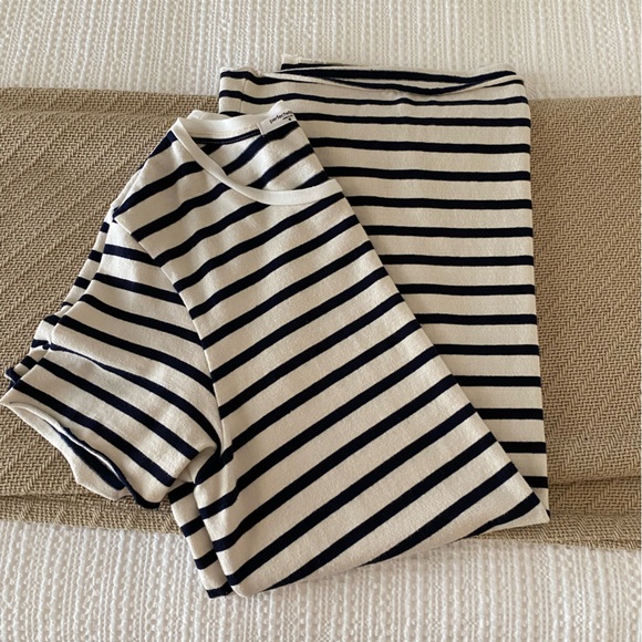 perfectwhitetee blue and white stripe t-shirt dress - worn once maybe not at all - Picture 1 of 8